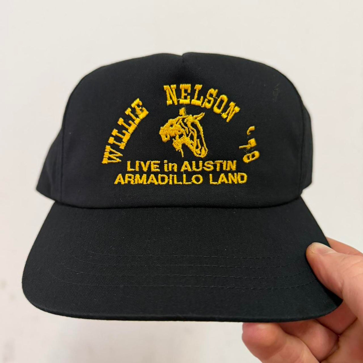 Vintage Remade Willie Nelson Live in Austin Armadillo Land Cap product photo 1